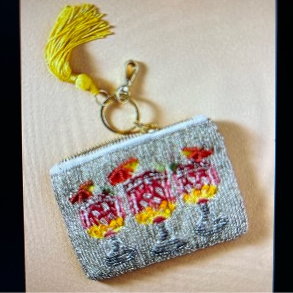 Anthropologie COCKTAILS Beaded Coin Purse: Party Edition Card Holder Cruise Time - Picture 2 of 8